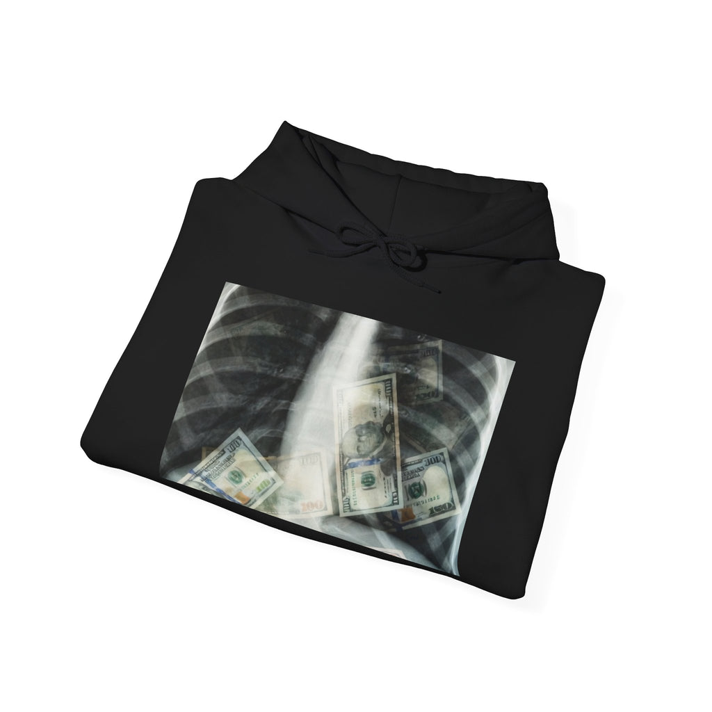 Hoodie — "It's In Me Not On Me" Hustle X-Ray Money Graphic Hoodie