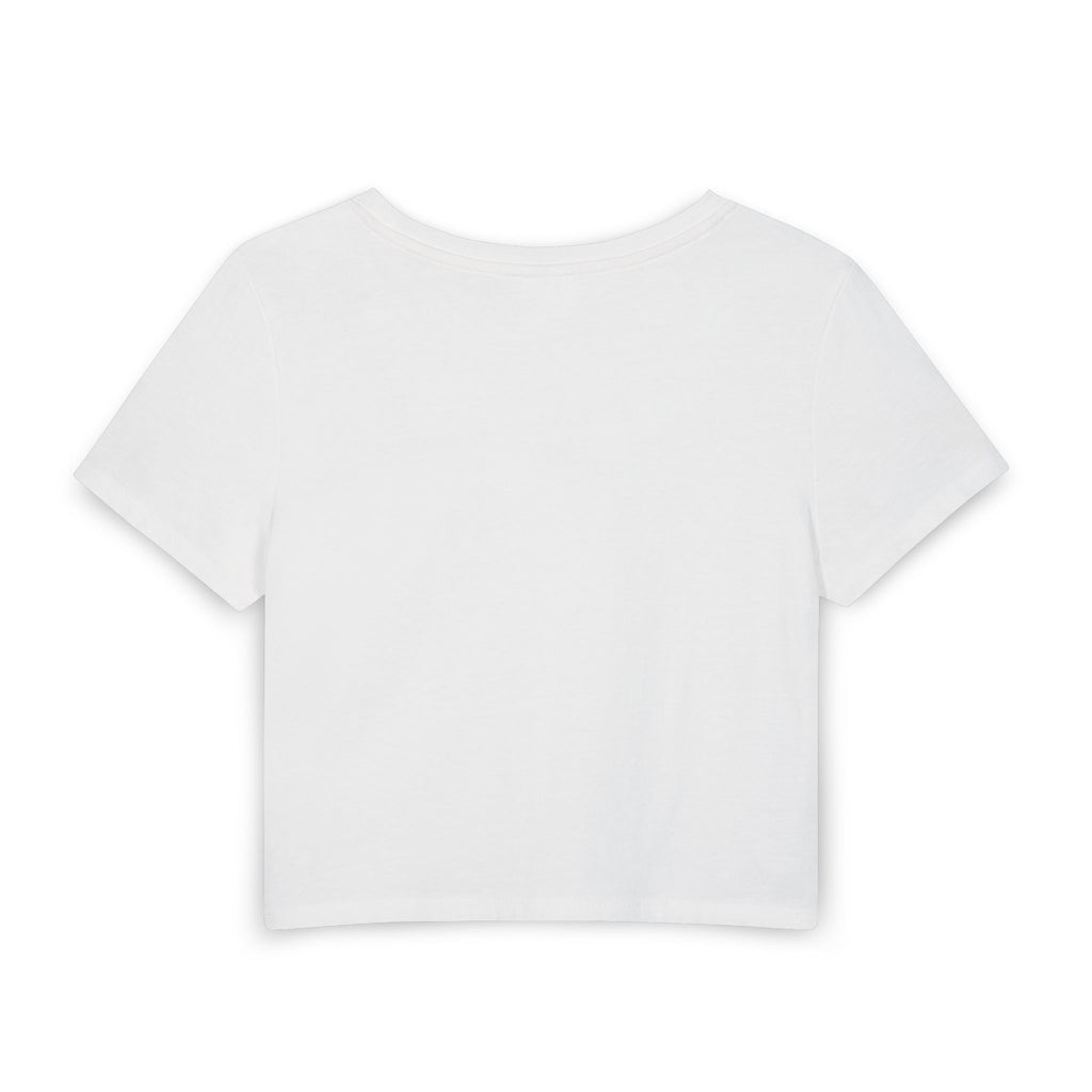 Young Ho Crop Tee — Gold Script Women's Baby T-Shirt