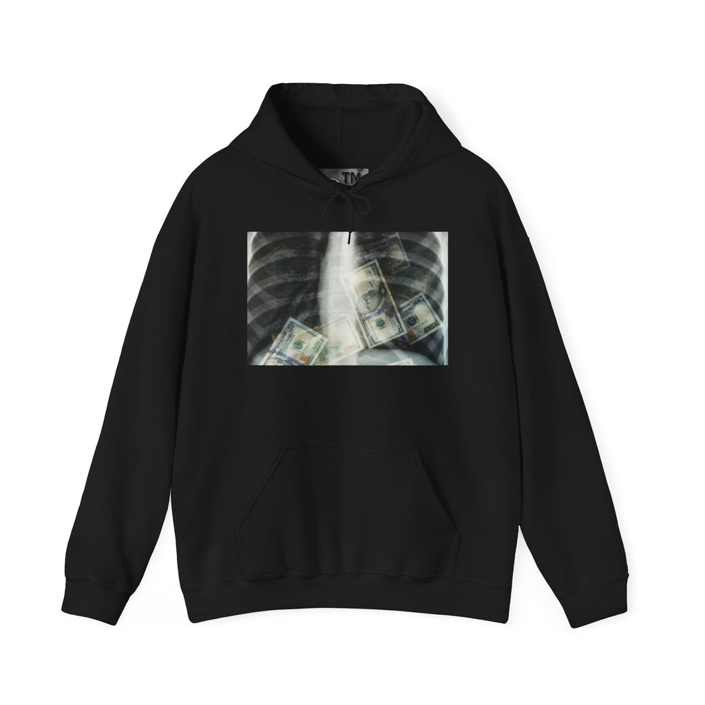 Hoodie — "It's In Me Not On Me" Hustle X-Ray Money Graphic Hoodie