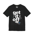 Get It Off T-Shirt – Bold Typography Graphic Tee with Scale & Bags