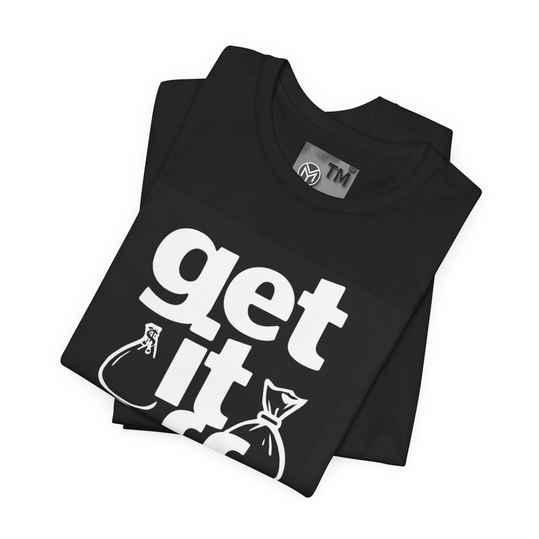Get It Off T-Shirt – Bold Typography Graphic Tee with Scale & Bags